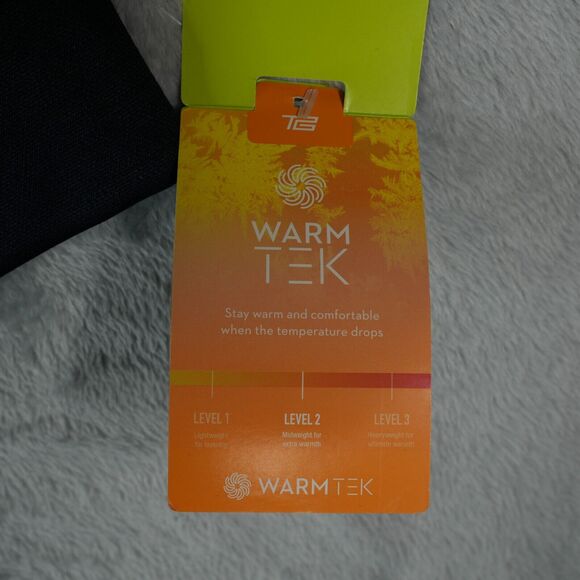 Tek Gear Warmtek Hoodie Mens Small Performance Fleece Pullover Black Blue New - Picture 9 of 12